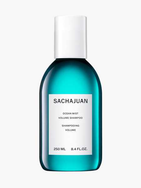 Sachajuan Ocean Mist Volume Shampoo in branded component on a light gray background