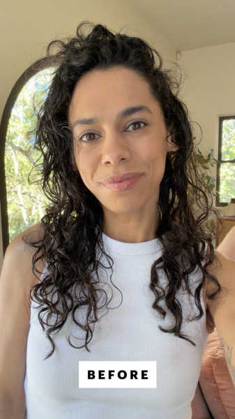 Shipin before using the Dyson Airwrap Coanda 2x